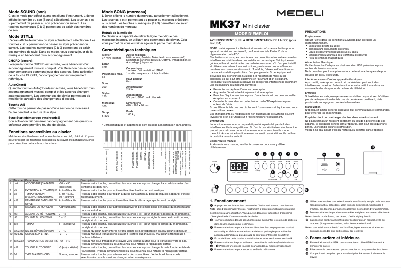Imagen de la primera página del manual del dispositivo MK37
