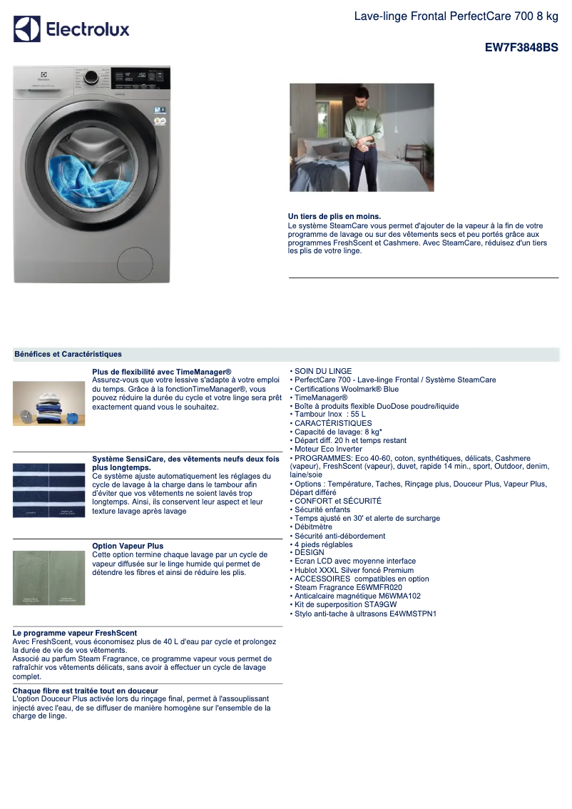 Imagen de la primera página del manual del dispositivo EW7F3848BS