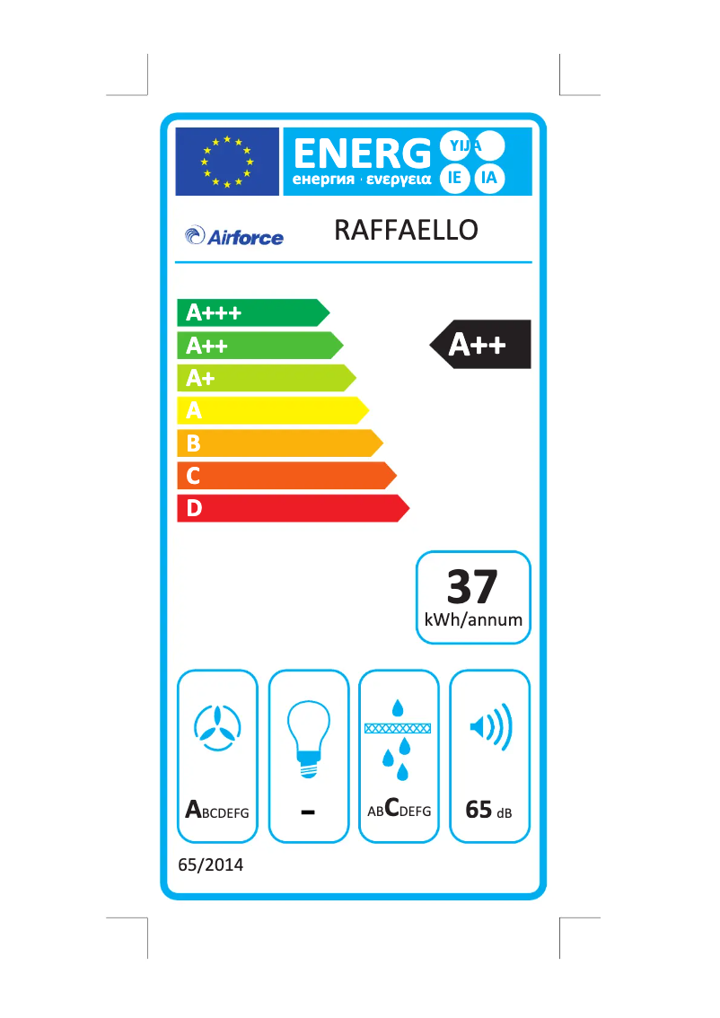 Página 1 del manual Etiqueta energética Airforce Raffaello