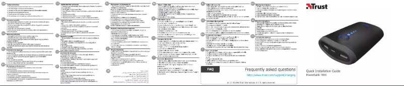 Imagen de la primera página del manual del dispositivo Powerbank 7800