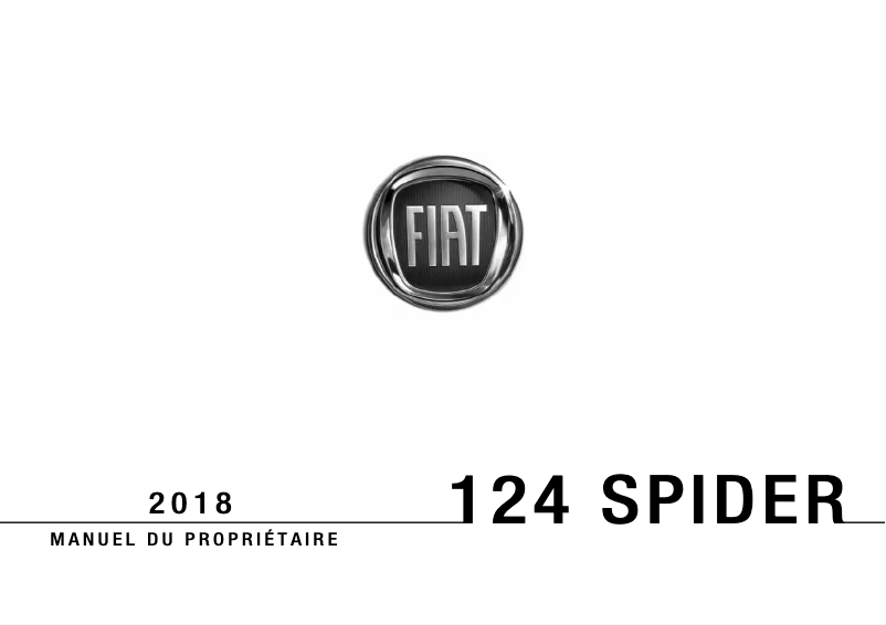 Página 1 del manual Manual de usuario Fiat 124 Spider (2018)