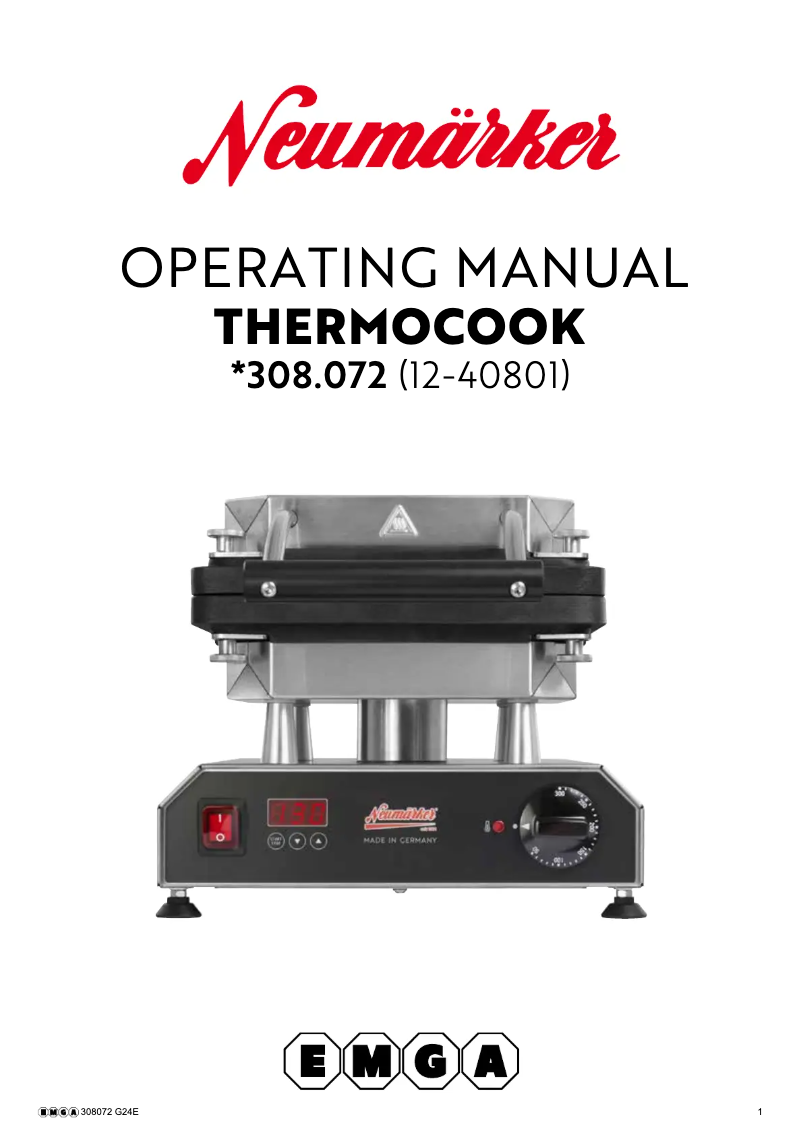 Imagen de la primera página del manual del dispositivo Thermocook 308072