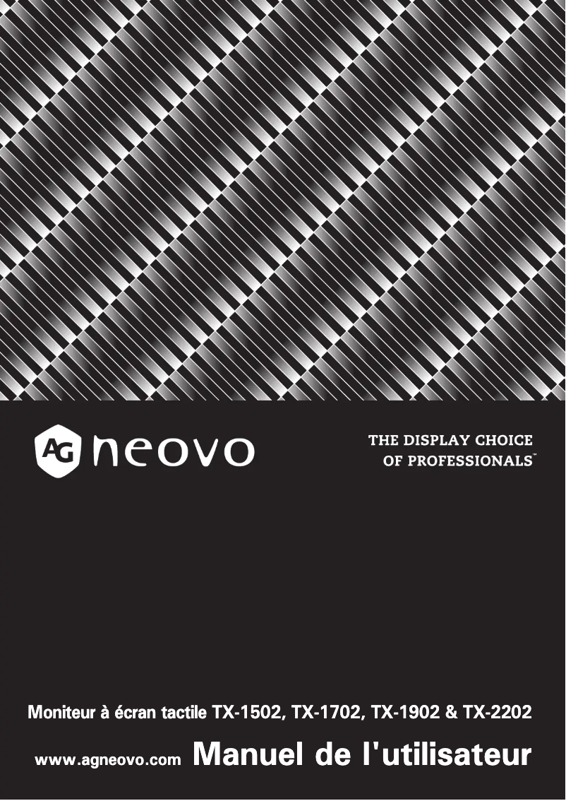 Página 1 del manual Manual de usuario AG Neovo TX-1502