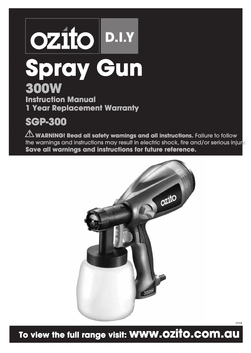 Página 1 del manual Manual de usuario Ozito SGP-300