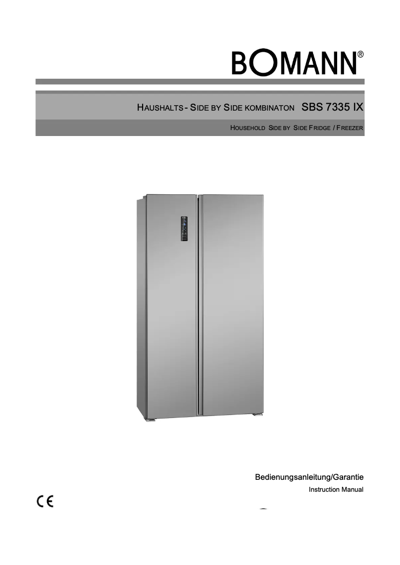 Página 1 del manual Manual de usuario Bomann SBS 7335 IX