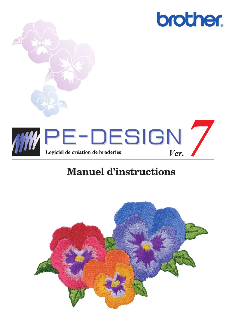 Imagen de la primera página del manual del dispositivo PE-Design 7.0