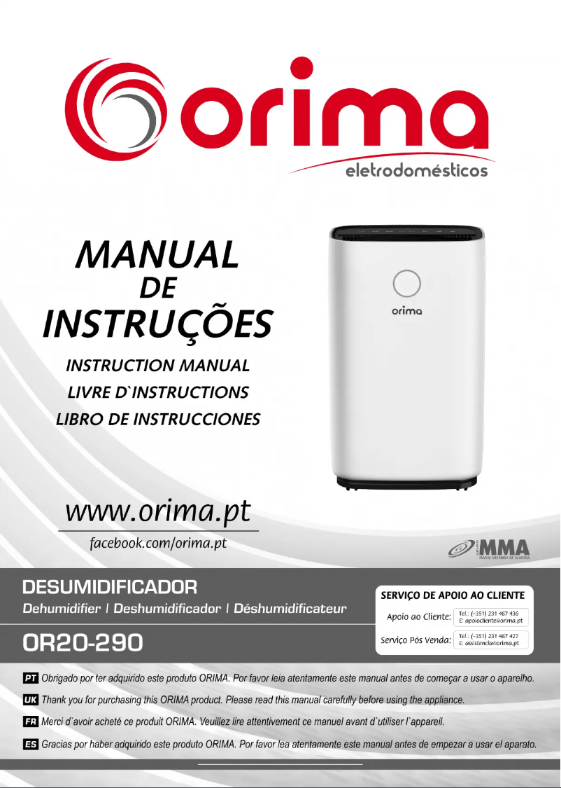 Imagen de la primera página del manual del dispositivo OR-20-290