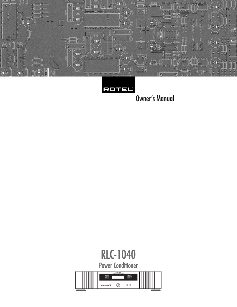 Imagen de la primera página del manual del dispositivo RLC-1040