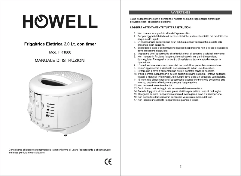 Página 1 del manual Manual de usuario Howell FR1800