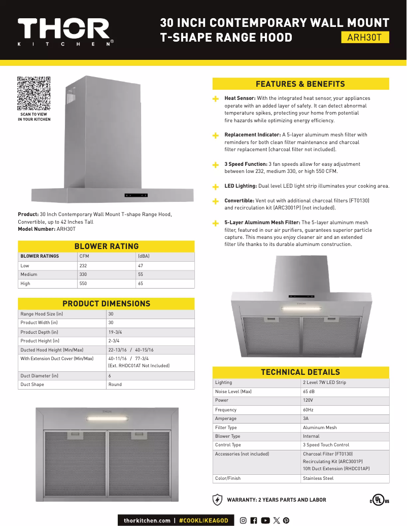 Imagen de la primera página del manual del dispositivo ARH30T