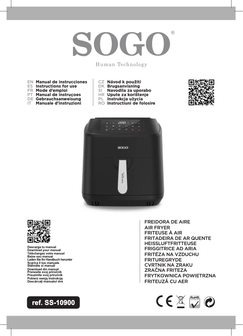 Imagen de la primera página del manual del dispositivo SS-10900