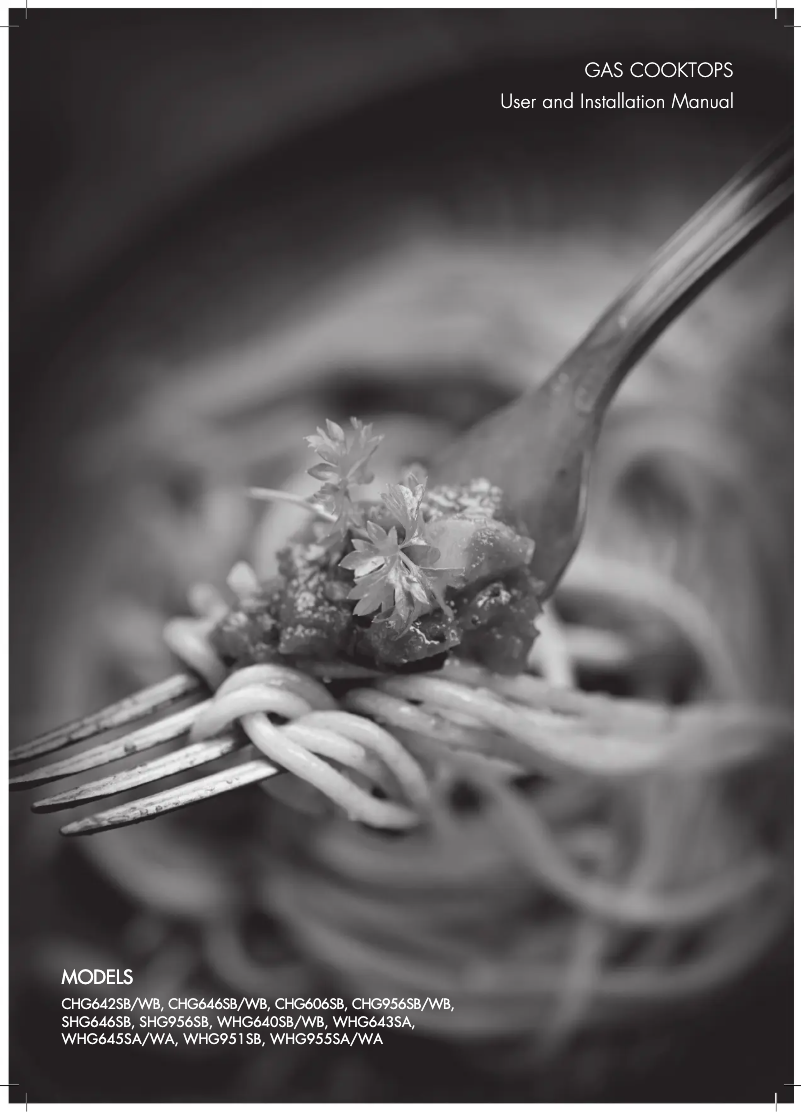 Página 1 del manual Manual de usuario Westinghouse CHG956WB