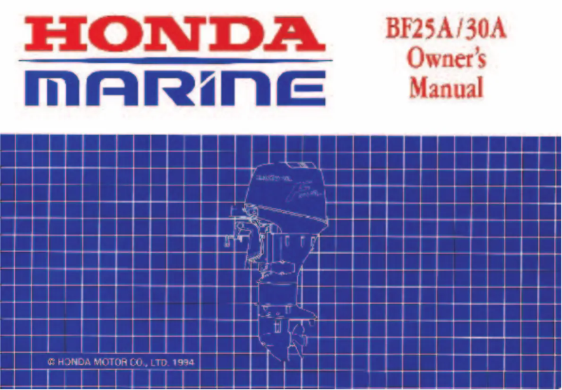 Página nº 1 - Manual de usuario Honda BF25A (1995)