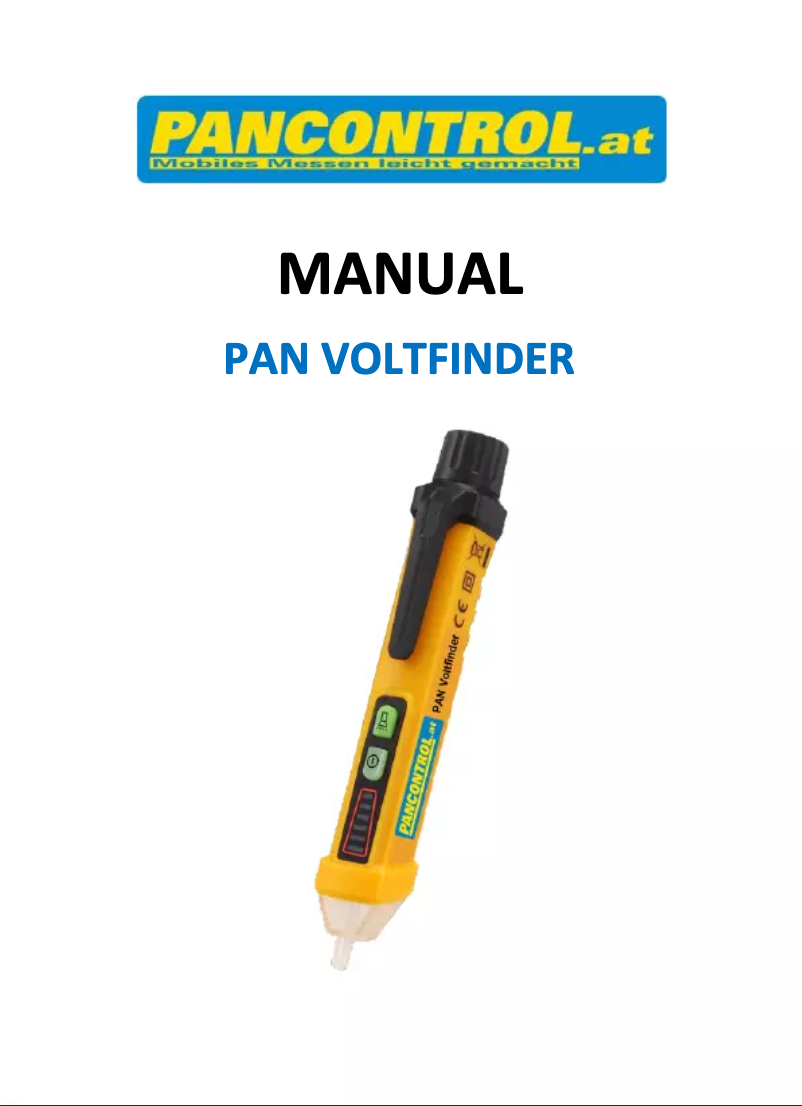 Imagen de la primera página del manual del dispositivo PAN Voltfinder