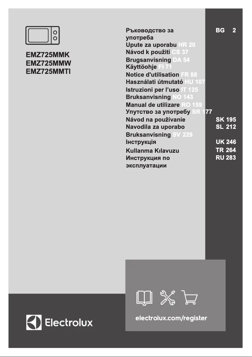 Página 1 del manual Manual de usuario Electrolux EMZ725MMTI