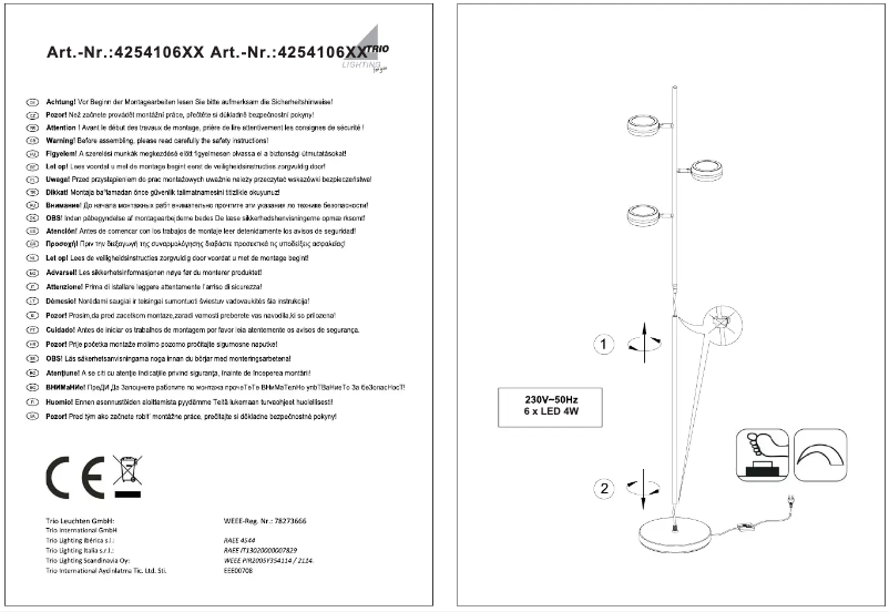Imagen de la primera página del manual del dispositivo Leicester 425410608