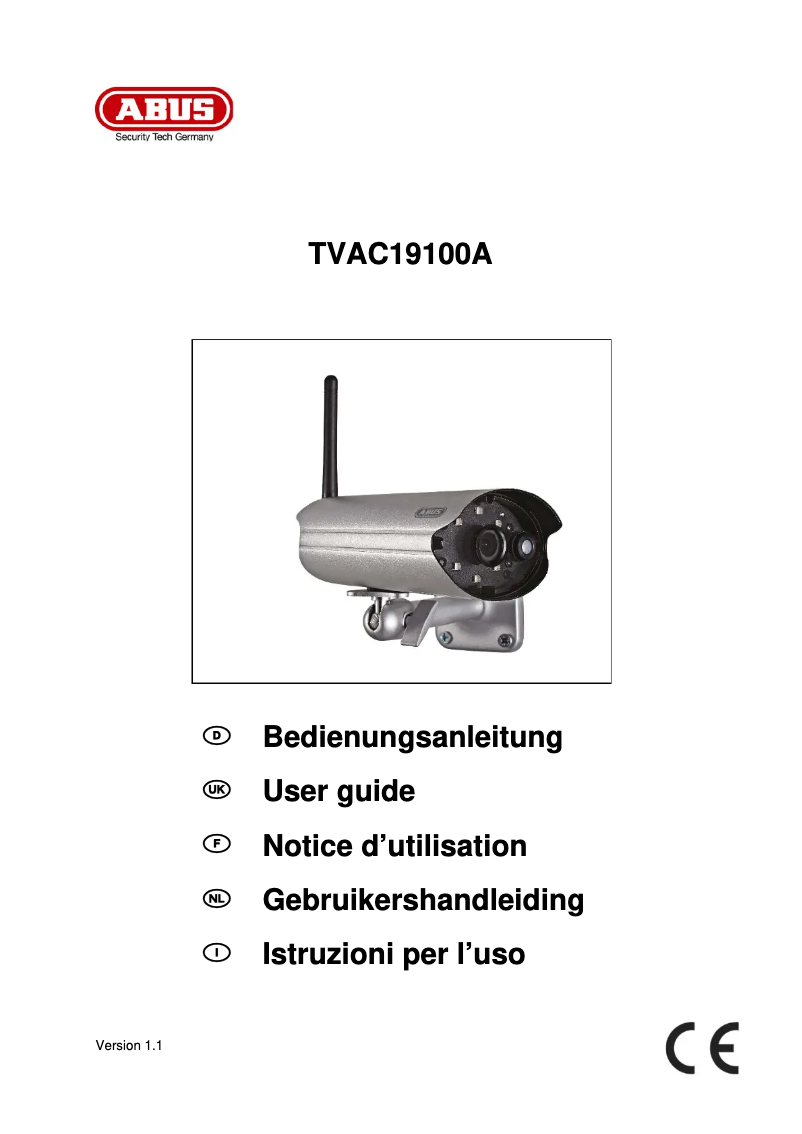 Página 1 del manual Manual de usuario Abus TVAC19100A