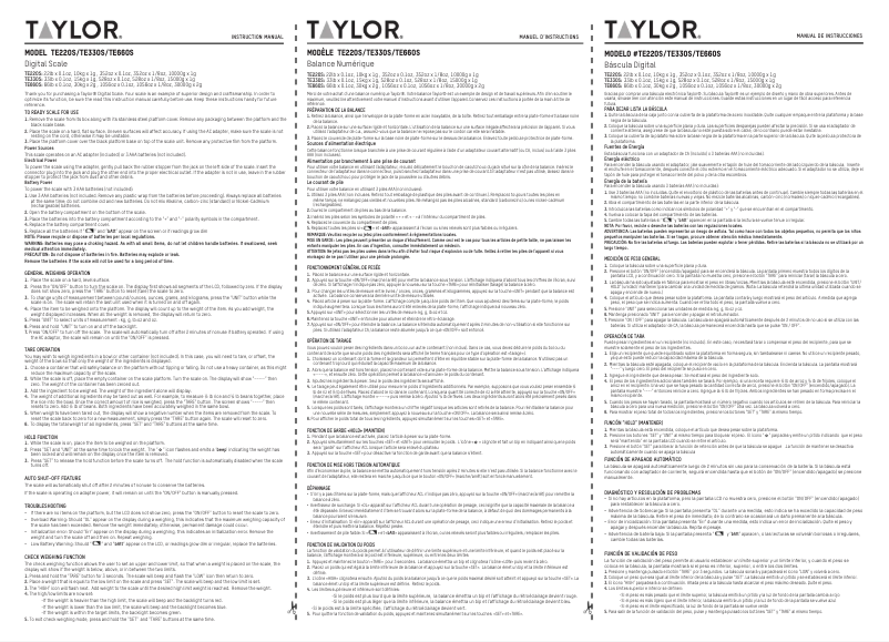 Imagen de la primera página del manual del dispositivo TE22OS