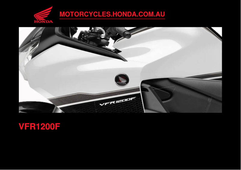 Página 1 del manual Manual de usuario Honda VFR1200F (2015)