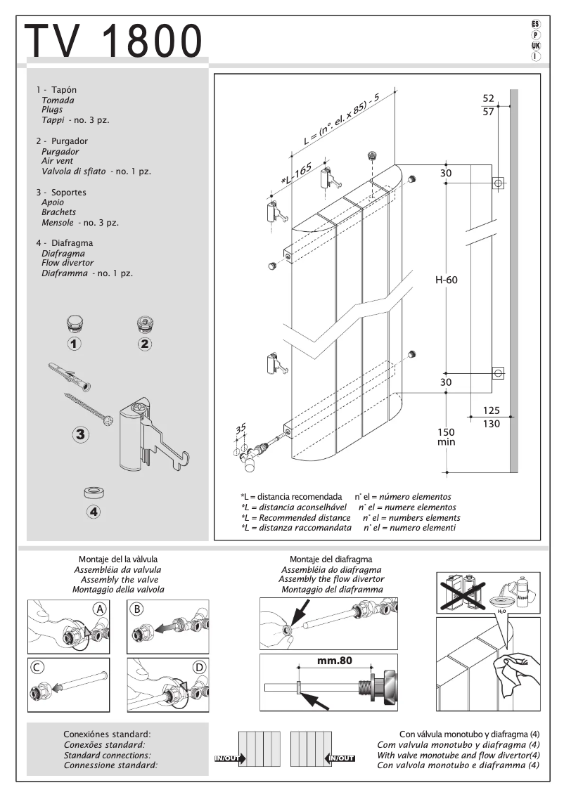 Página 1 del manual Manual de usuario Baxi TV 1800