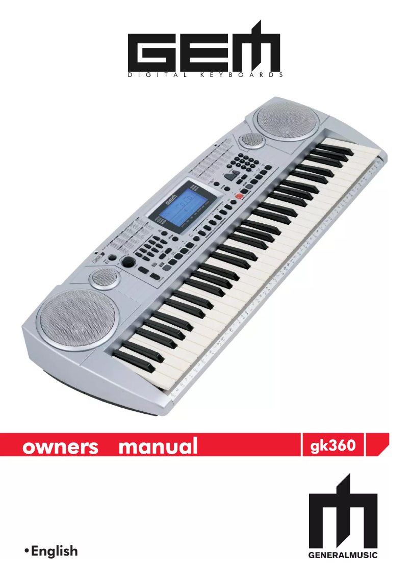 Imagen de la primera página del manual del dispositivo GK360