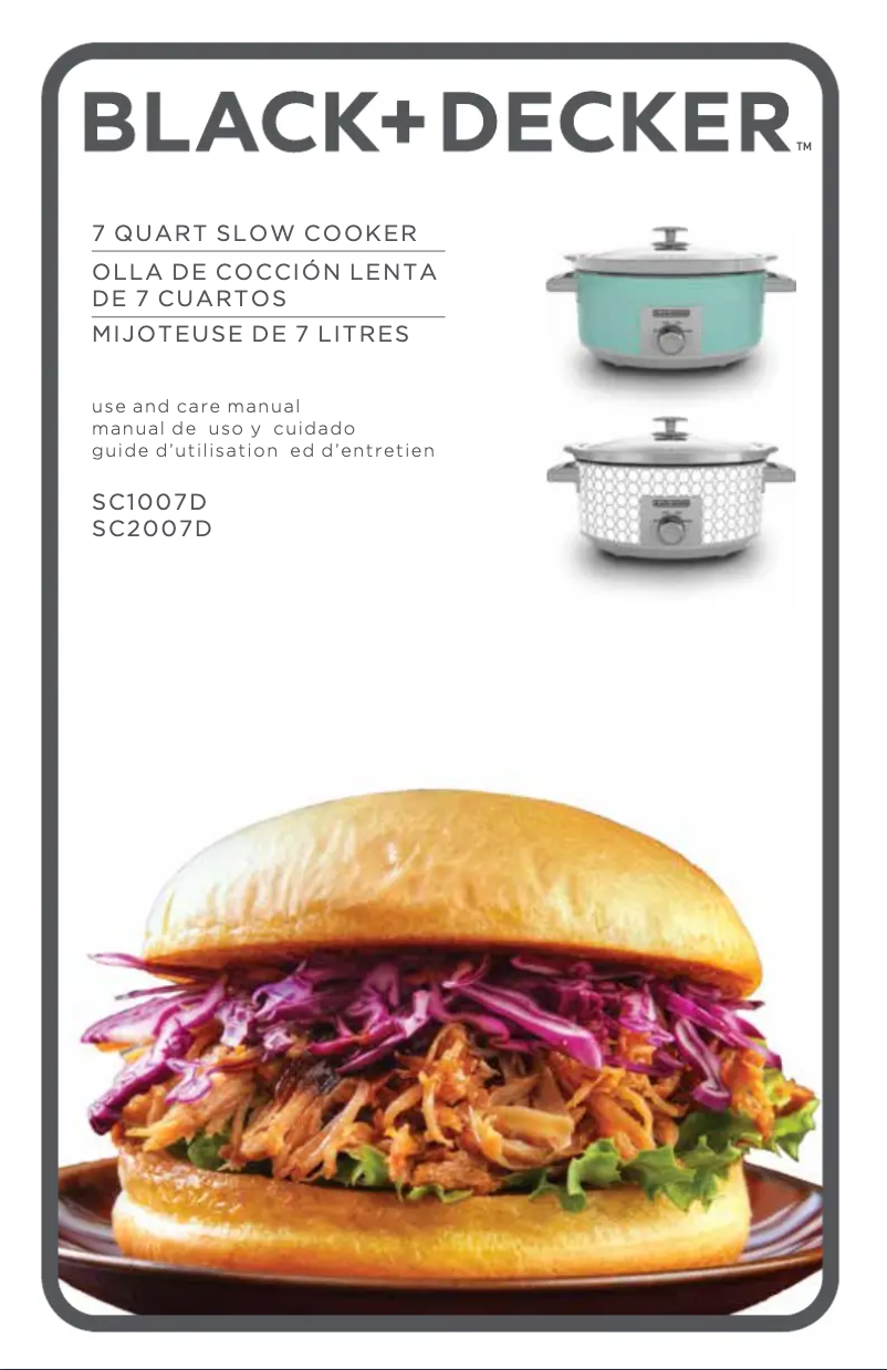 Página 1 del manual Manual de usuario Black & Decker SC3007D