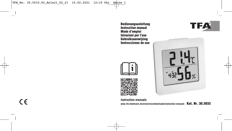 Imagen de la primera página del manual del dispositivo 30.5033.02