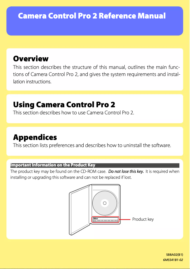 Página 1 del manual Manual de usuario Nikon Camera Control Pro 2.0