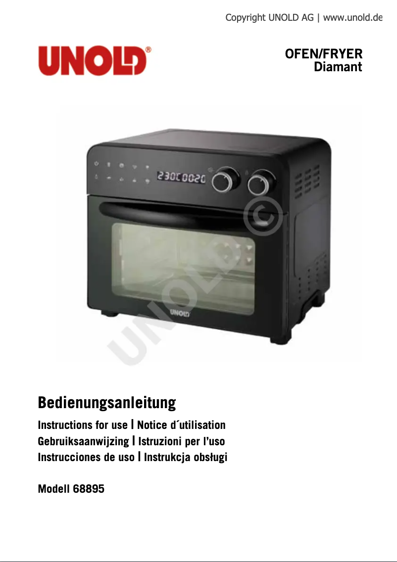 Página 1 del manual Manual de usuario Unold Diamant 68895