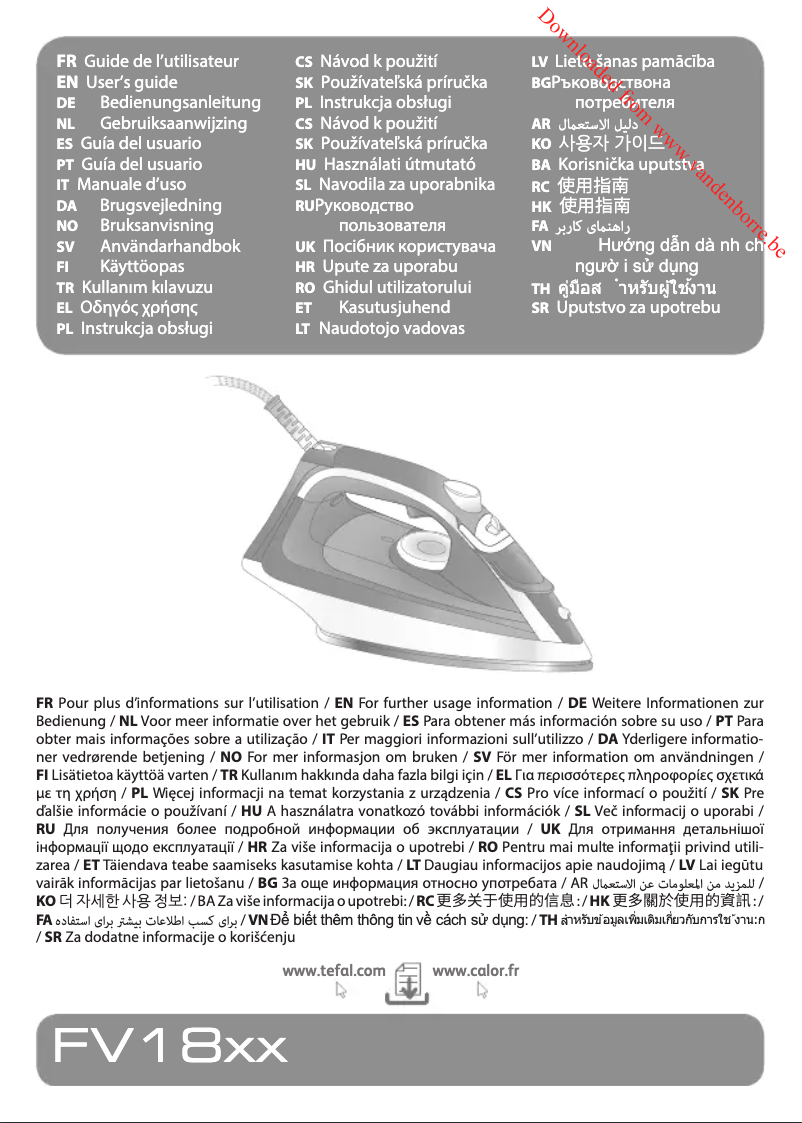 Página 1 del manual Manual de usuario Tefal Maestro 2 FV1845