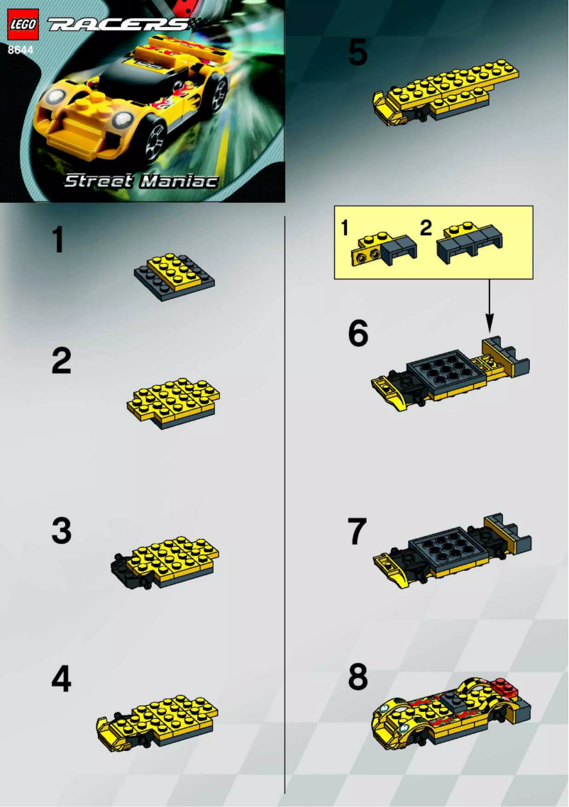 Página 1 del manual Manual de usuario Lego Racers 8644
