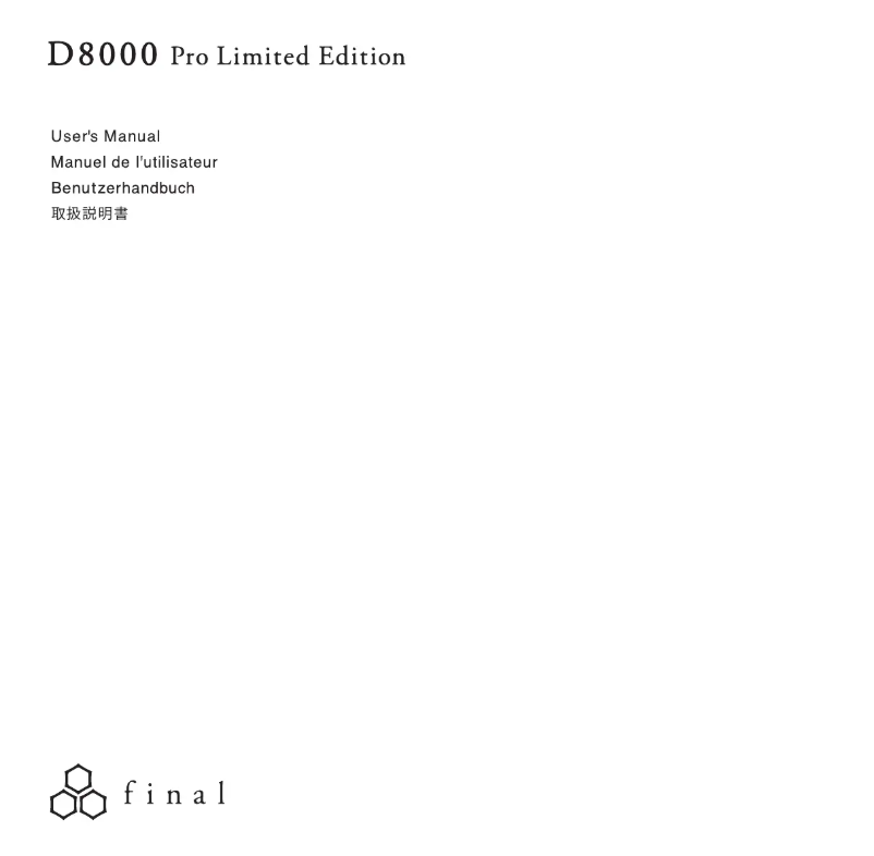 Imagen de la primera página del manual del dispositivo D8000 Pro Limited Edition