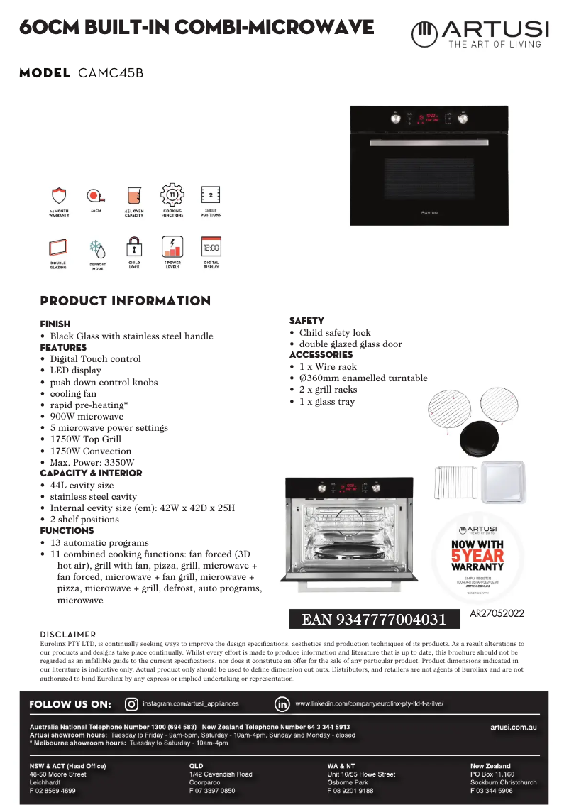Imagen de la primera página del manual del dispositivo CAMC45B