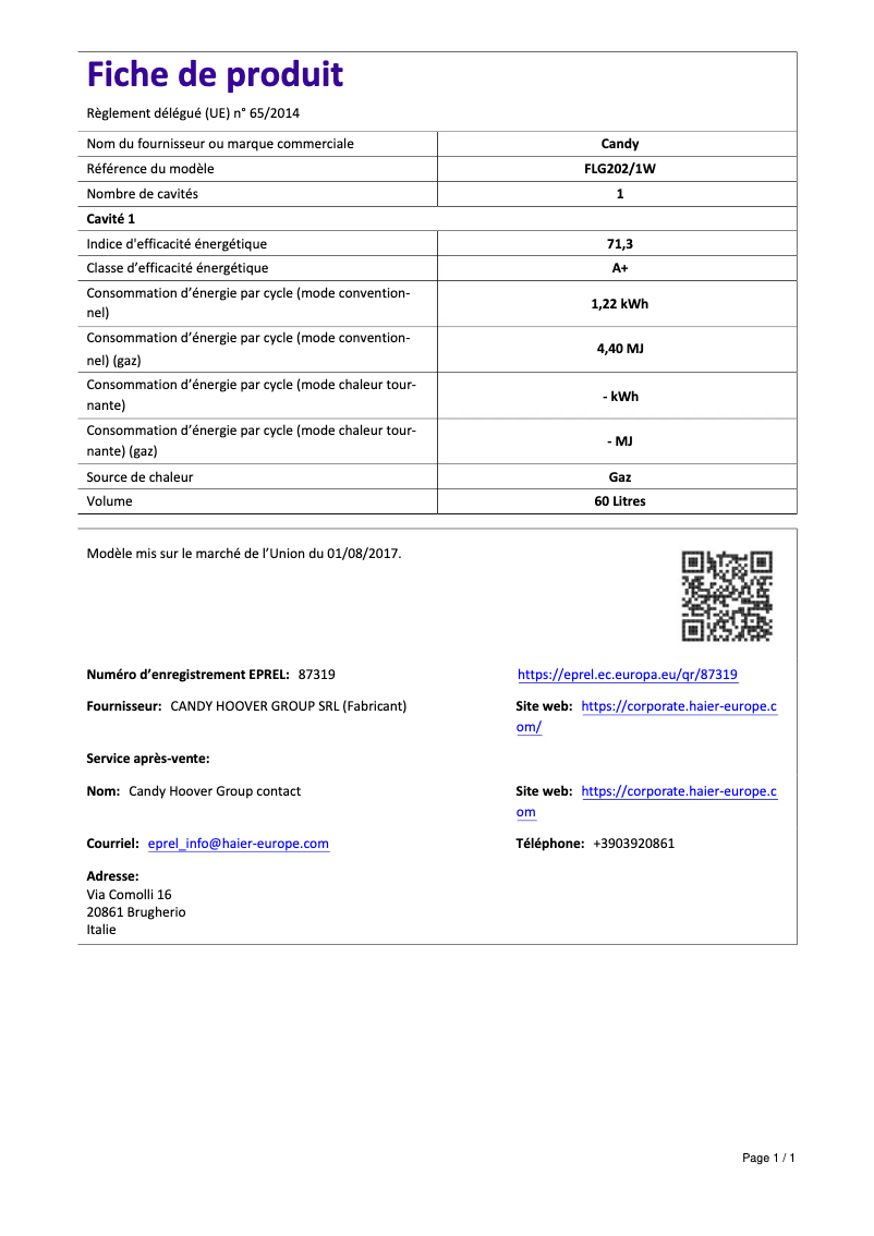 Imagen de la primera página del manual del dispositivo FLG202/1W