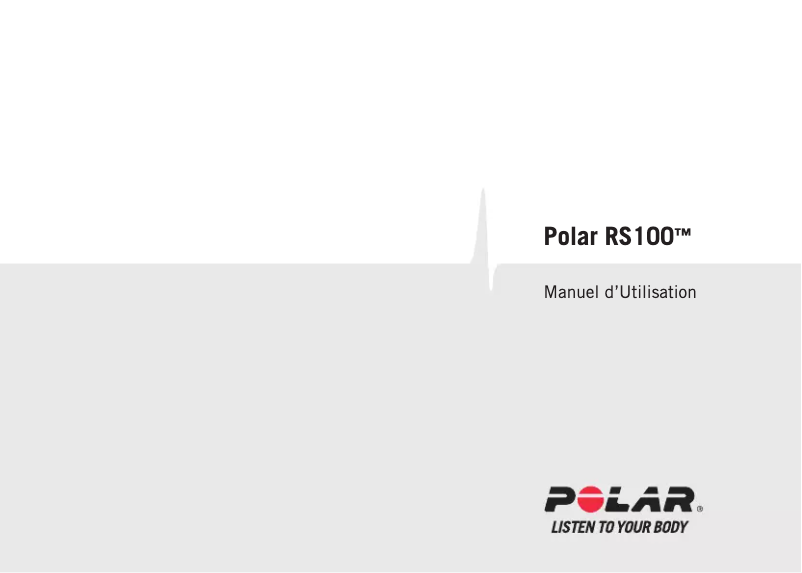 Página nº 1 - Manual de usuario Polar RS100