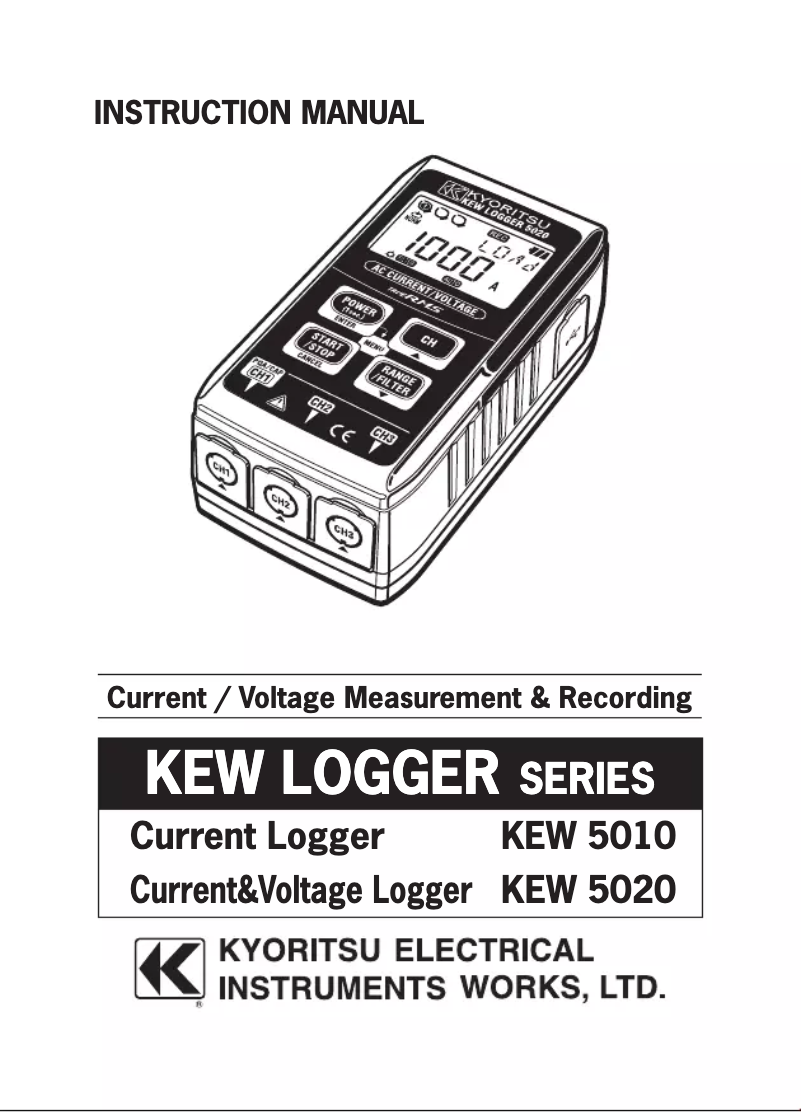 Imagen de la primera página del manual del dispositivo KEW 5020