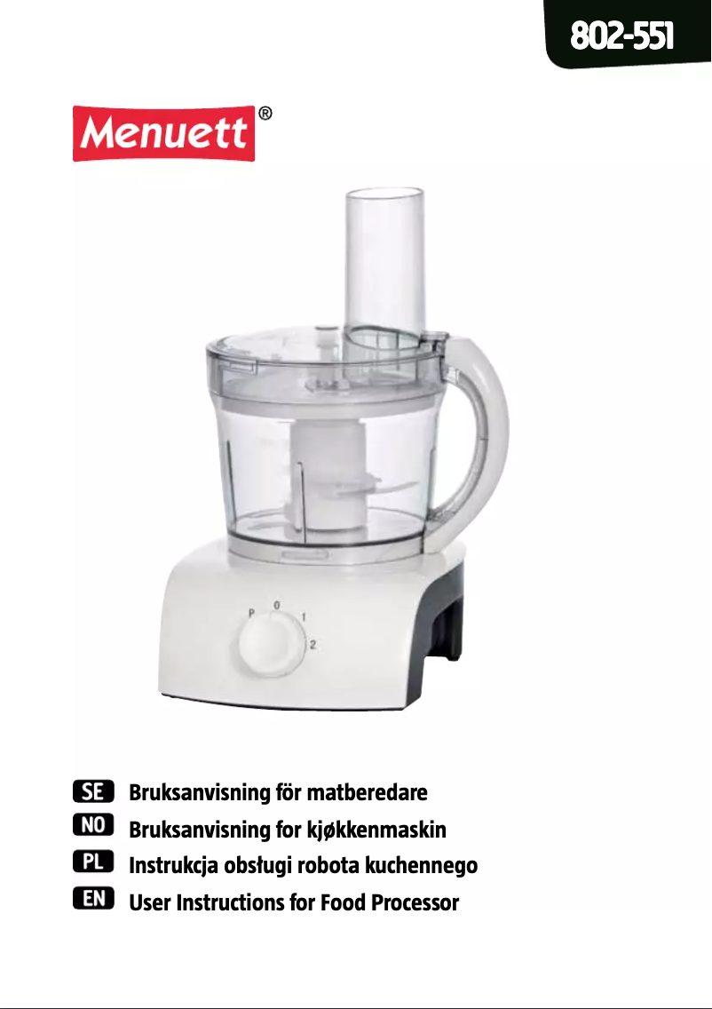 Imagen de la primera página del manual del dispositivo 802-551