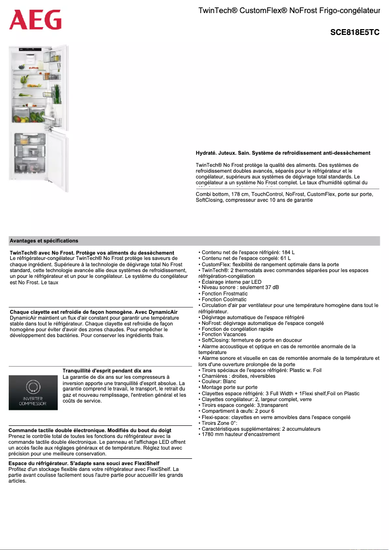 Imagen de la primera página del manual del dispositivo SCE818E5TC