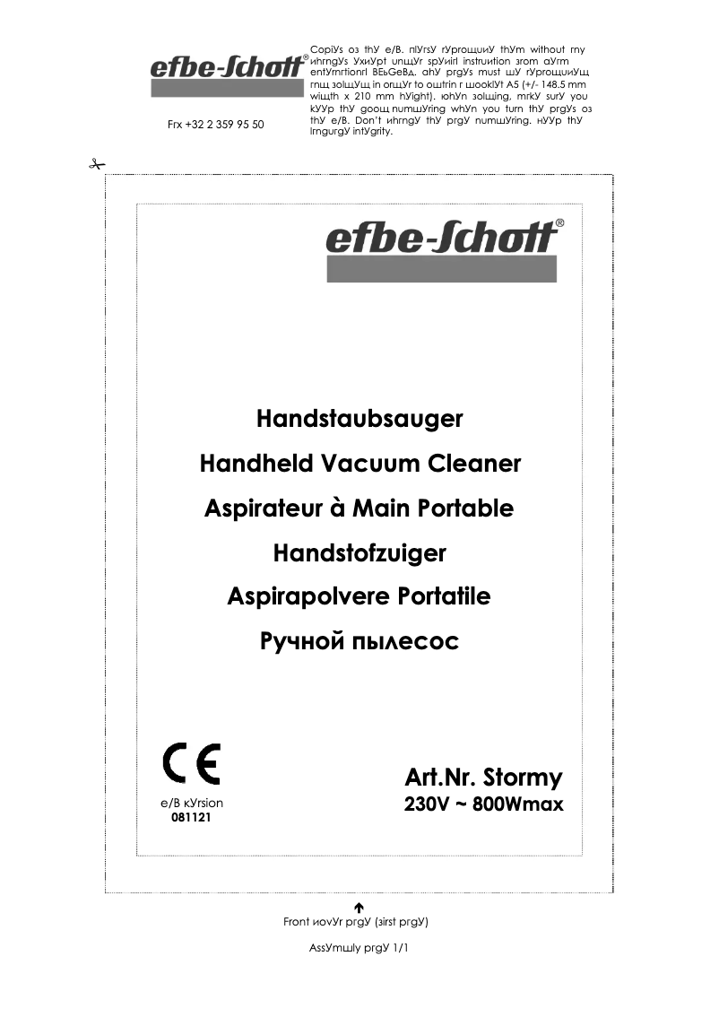 Imagen de la primera página del manual del dispositivo Stormy K