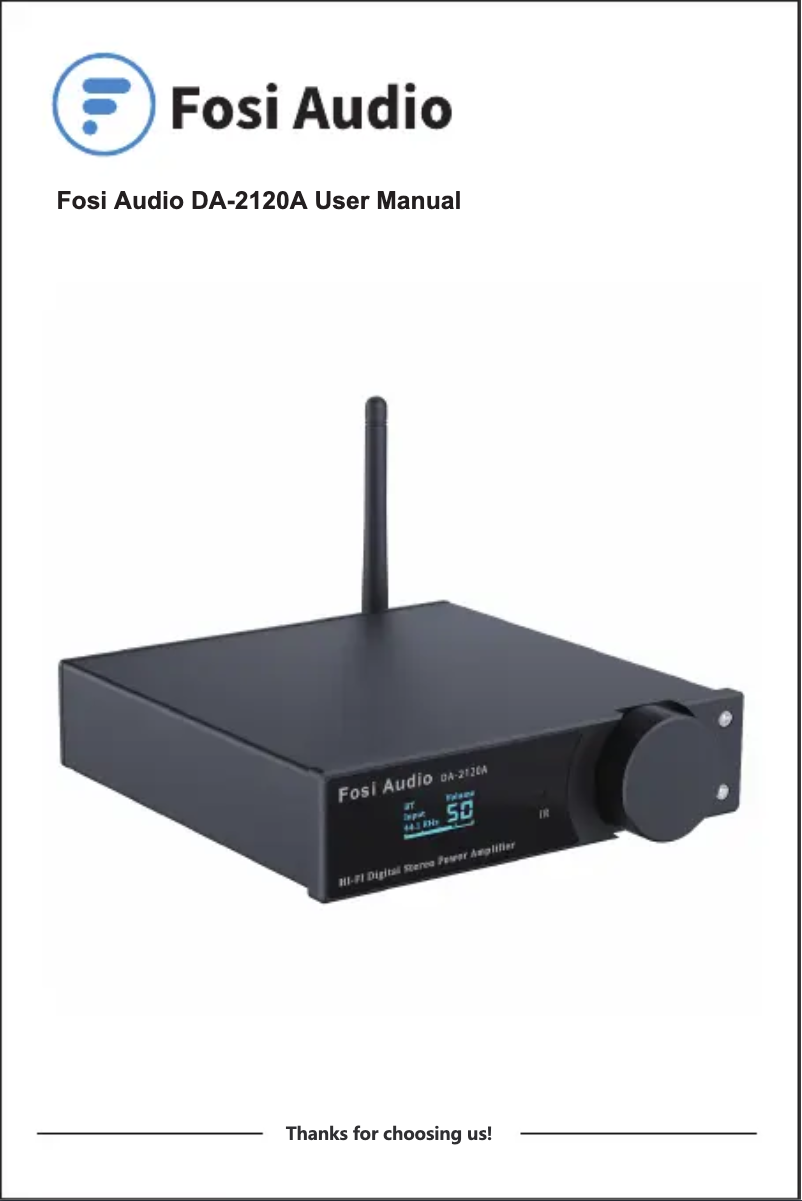 Imagen de la primera página del manual del dispositivo DA-2120A