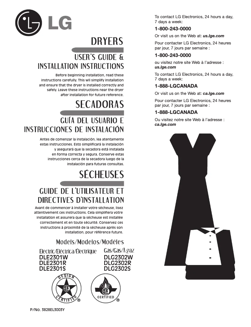 Imagen de la primera página del manual del dispositivo DLG2302S