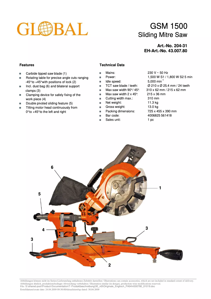 Imagen de la primera página del manual del dispositivo GSM 1500
