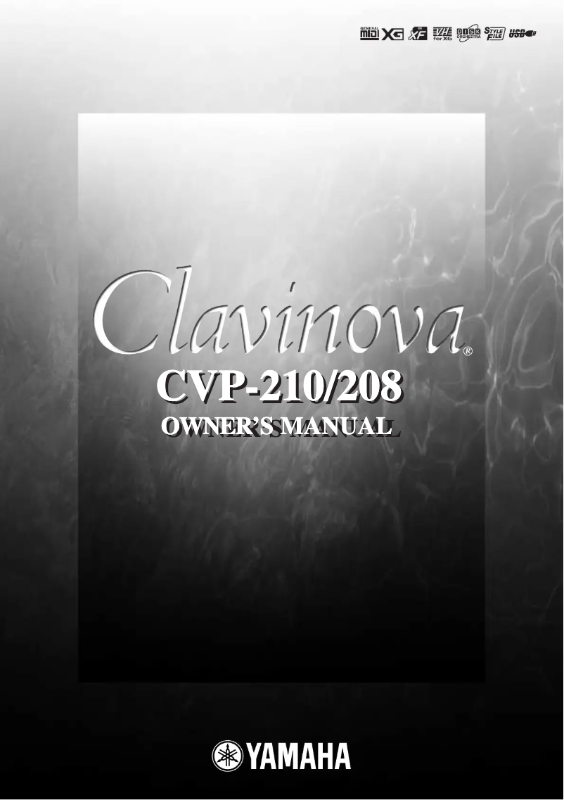 Imagen de la primera página del manual del dispositivo Clavinova CVP-210