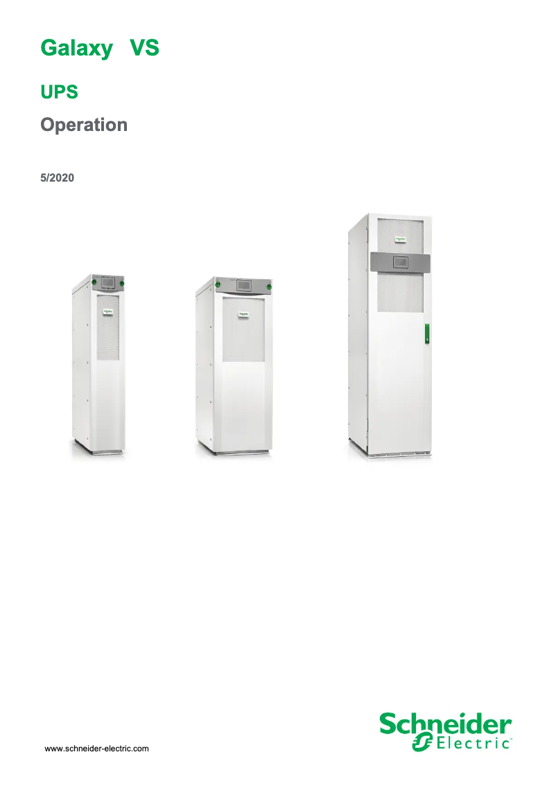 Página 1 del manual Manual de usuario Schneider Galaxy VS