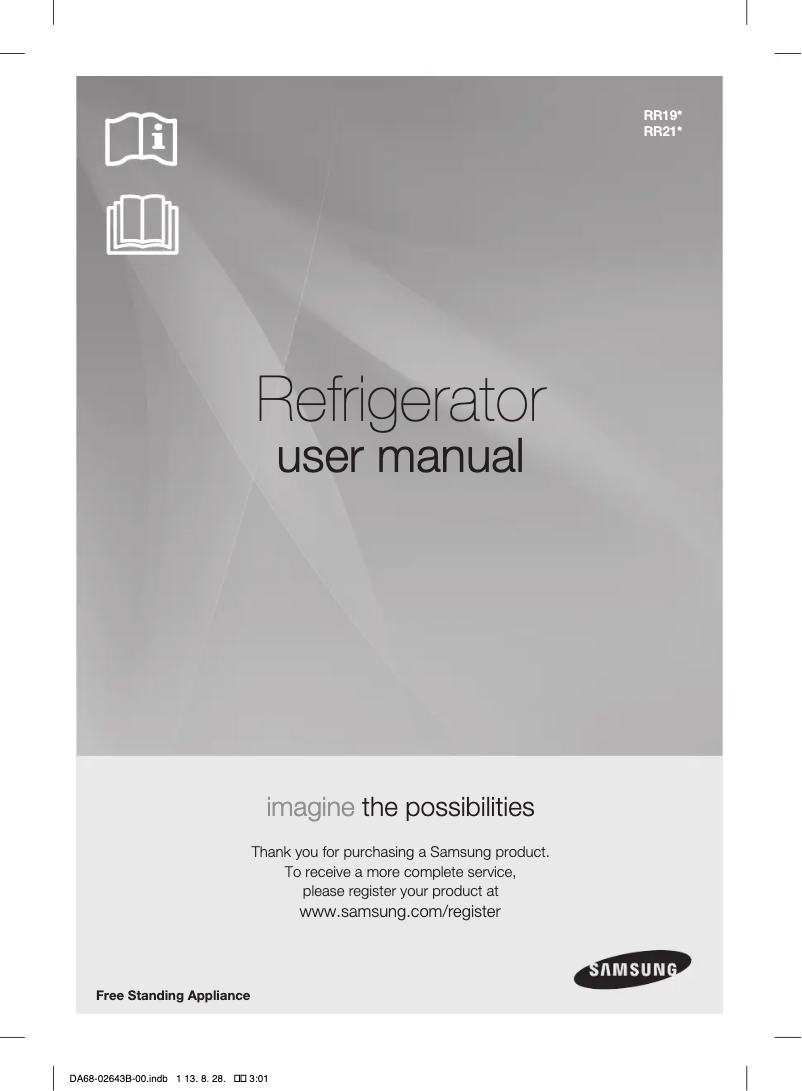 Imagen de la primera página del manual del dispositivo RR21J3147VL