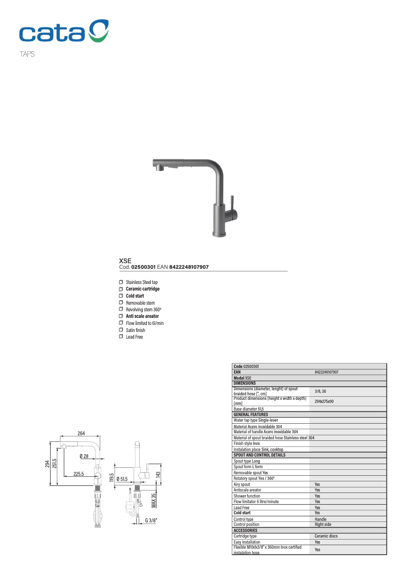 Página 1 del manual Manual de usuario CATA XSE