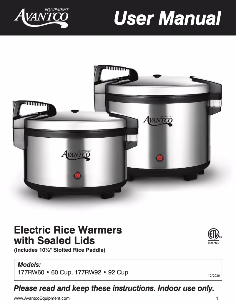 Imagen de la primera página del manual del dispositivo RW60