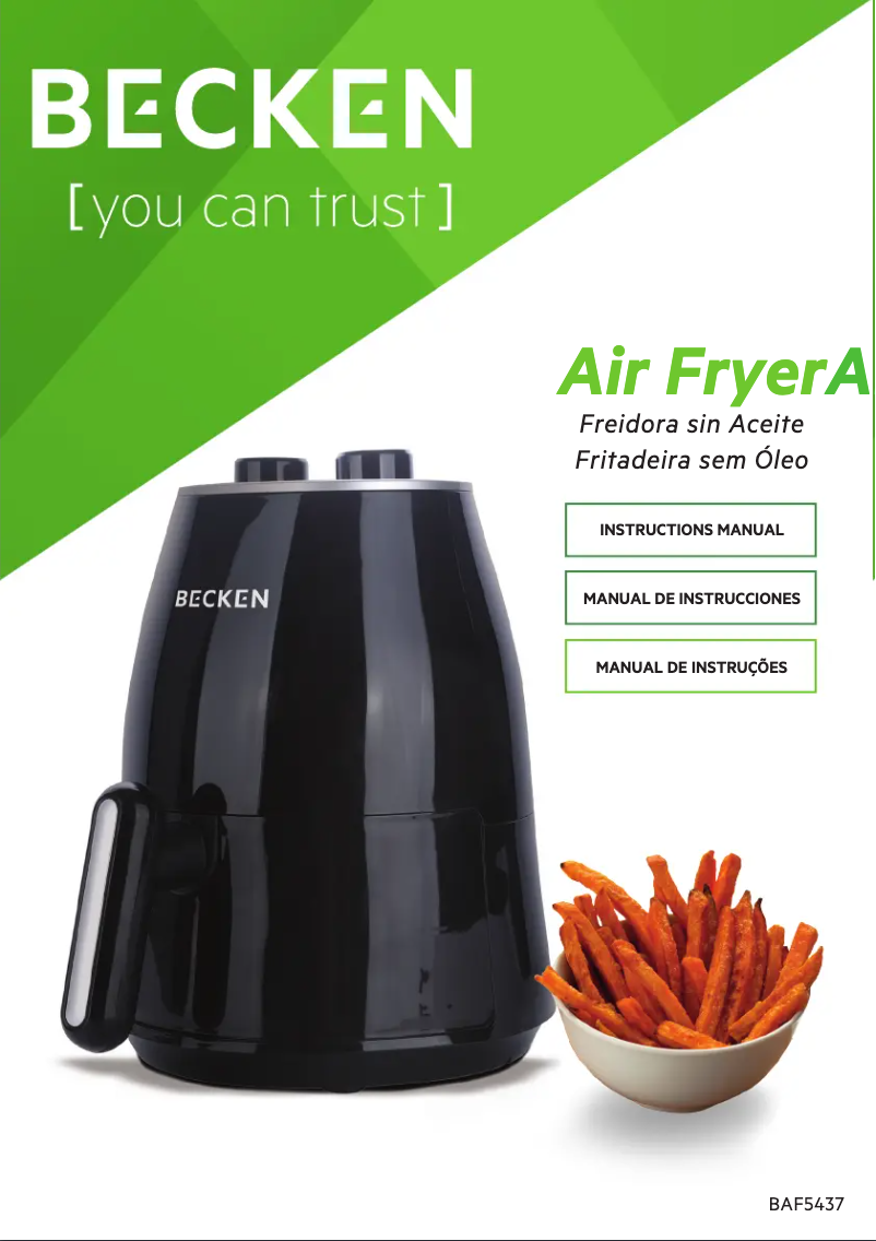 Imagen de la primera página del manual del dispositivo BAF5437