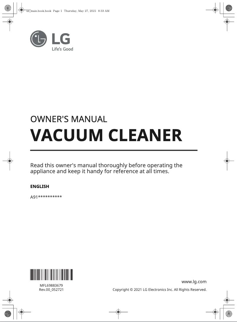 Imagen de la primera página del manual del dispositivo A915RM