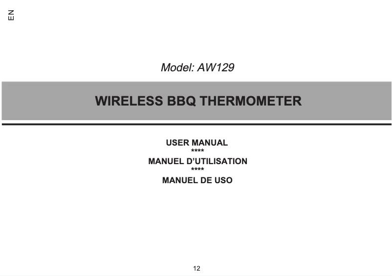 Página 1 del manual Manual de usuario Oregon Scientific AW129